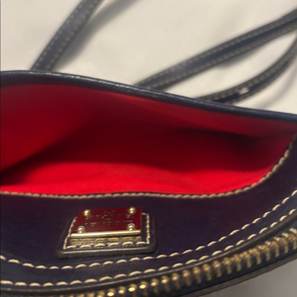 Dooney & Bourke Navy Saffiano Leather East/West Pocket Crossbody Durable - Picture 5 of 14